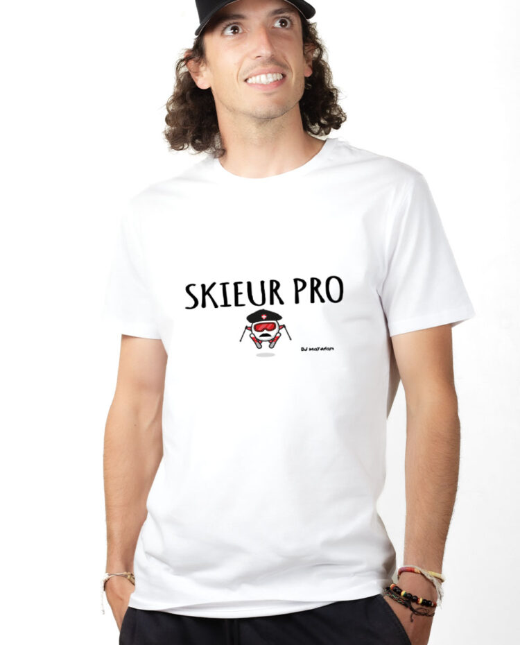 TSHB T shirt Homme Blanc SKIEUR PRO