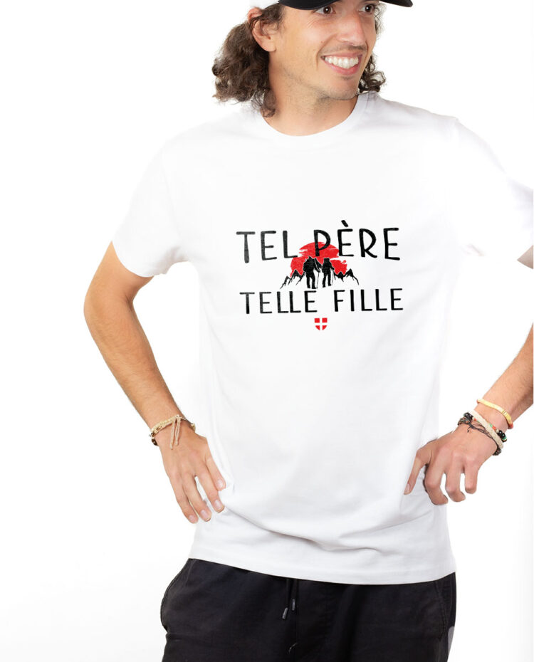 TSHB T shirt Homme Blanc TEL PERE TELLE FILLE