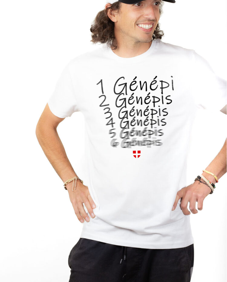 TSHB T shirt Homme Blanc UN GENEPI DEUX GENEPIS