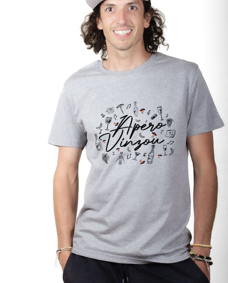 TSHG T shirt Homme Gris APERO VINZOU