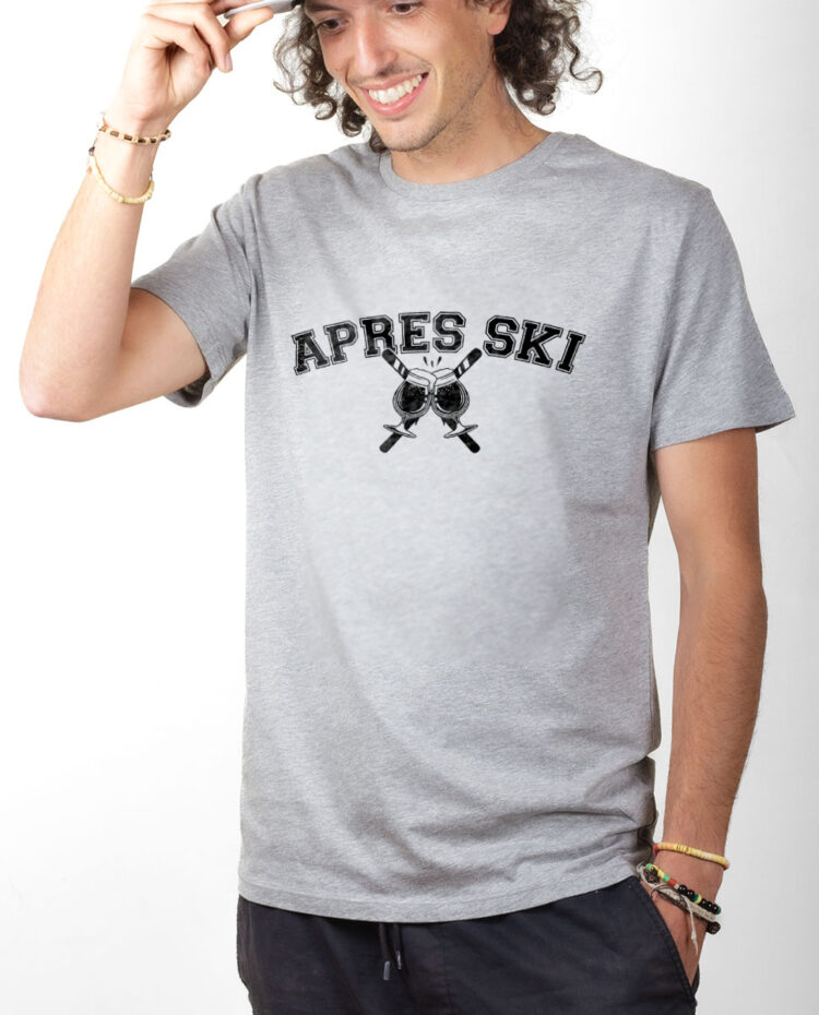 TSHG T shirt Homme Gris APRES SKI BIERE