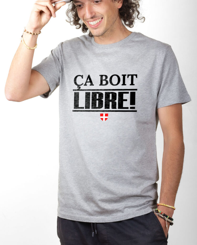 TSHG T shirt Homme Gris CA BOIT LIBRE