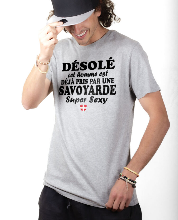 TSHG T shirt Homme Gris DEJA PRIS PAR UNE SAVOYARDE