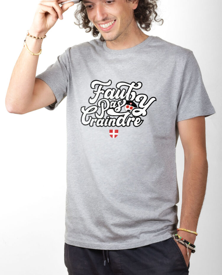 TSHG T shirt Homme Gris FAUT PAS Y CRAINDRE