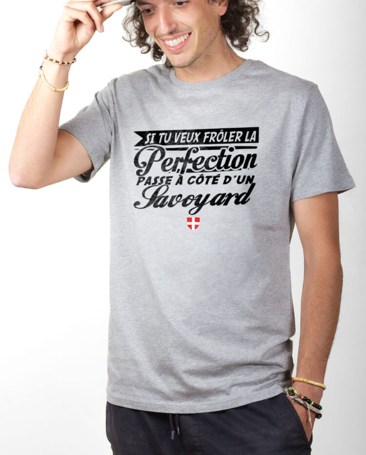 TSHG T shirt Homme Gris Frole la perfection passe a cote d un savoyard