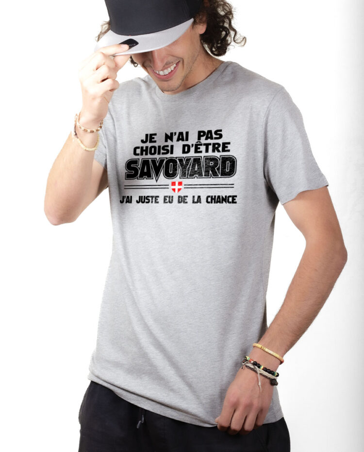 TSHG T shirt Homme Gris JE N AI PAS CHOISI D ETRE SAVOYARD