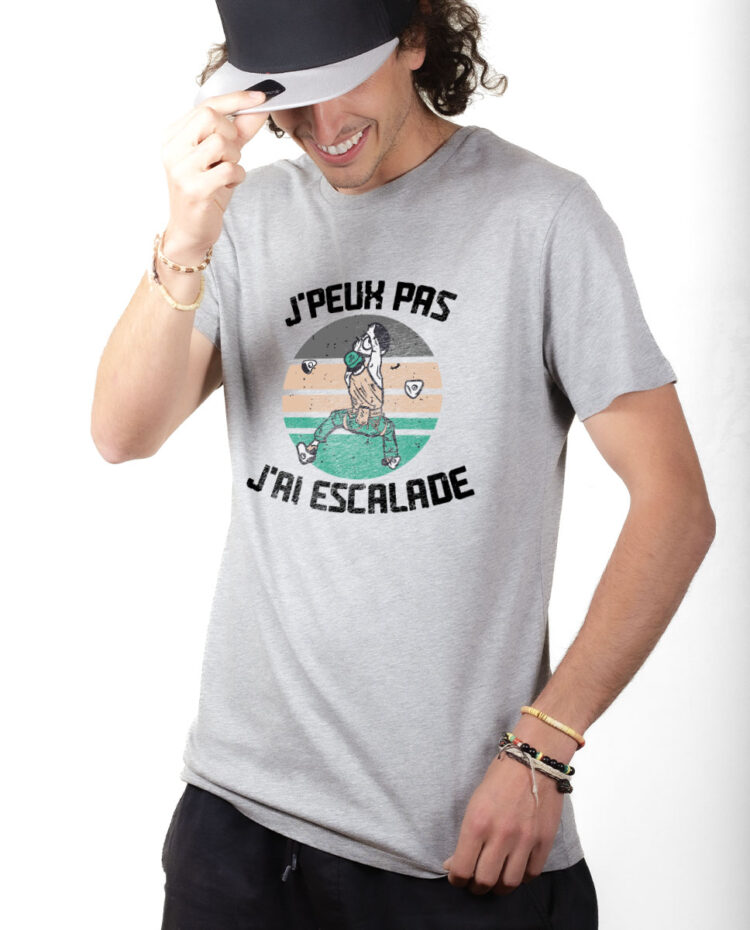 TSHG T shirt Homme Gris J PEUX PAS J AI ESCALADE