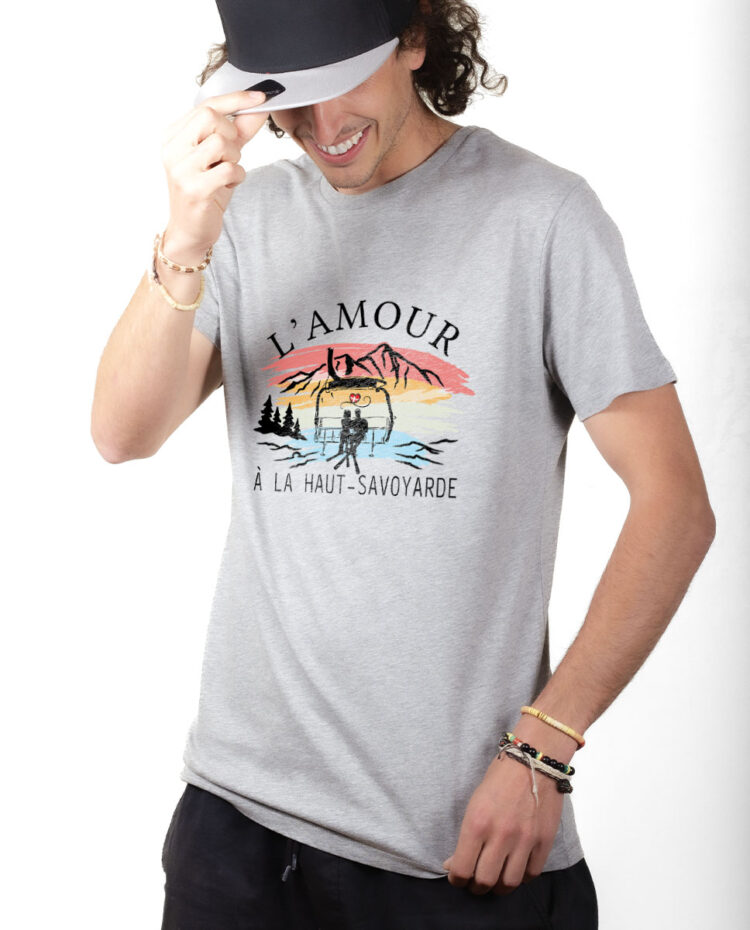 TSHG T shirt Homme Gris L AMOUR A LA HAUT SAVOYARDE