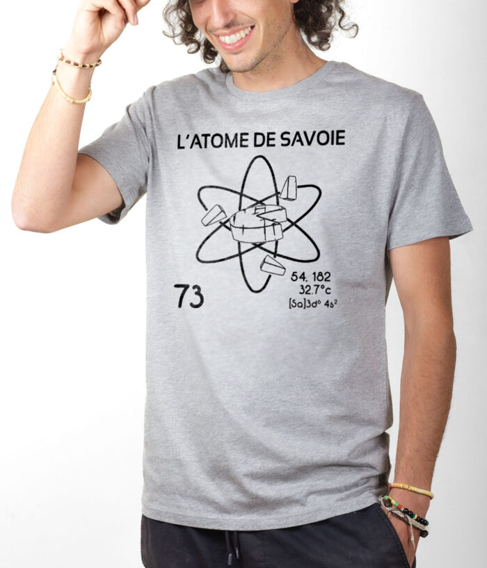 TSHG T shirt Homme Gris L ATOME DE SAVOIE 73