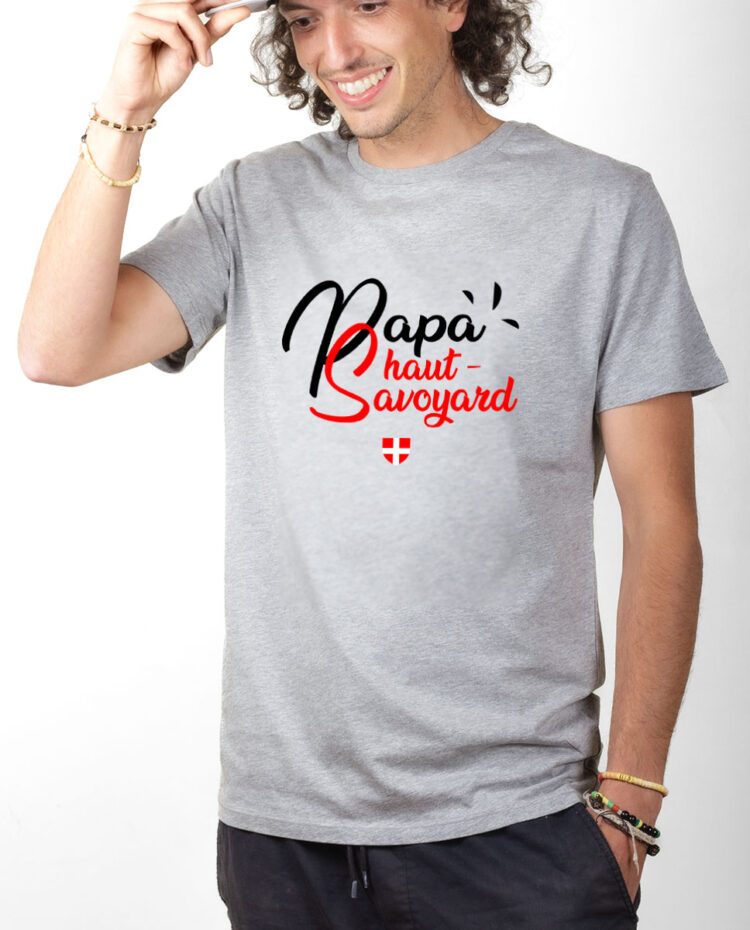 TSHG T shirt Homme Gris PAPA HAUT SAVOYARD