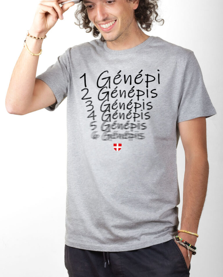 TSHG T shirt Homme Gris UN GENEPI DEUX GENEPIS