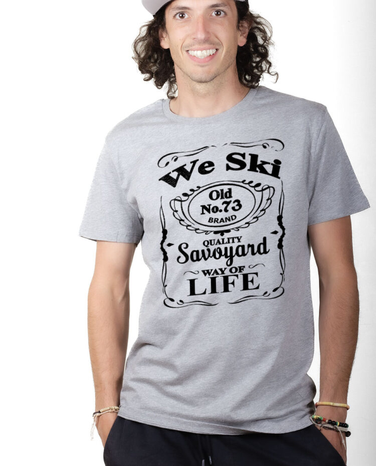 TSHG T shirt Homme Gris WE SKI 73