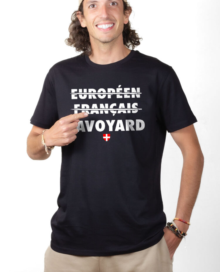 TSHN T shirt Homme Noir Europeen francais savoyard