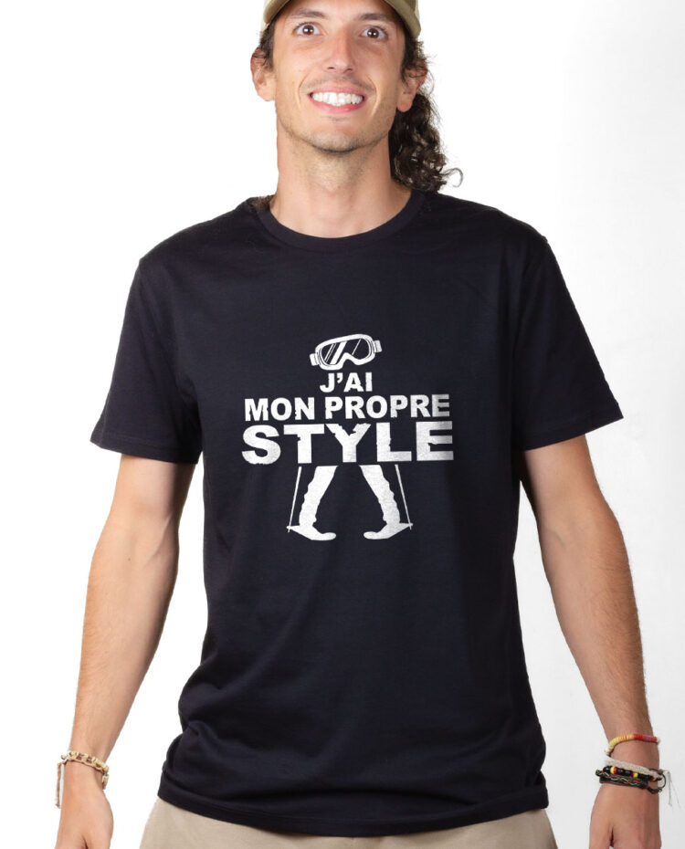 TSHN T shirt Homme Noir J AI MON PROPRE STYLE