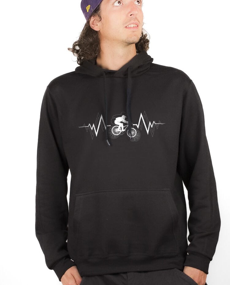 SWEAT HOMME : VTT ENDURO BATTEMENTS DE COEUR