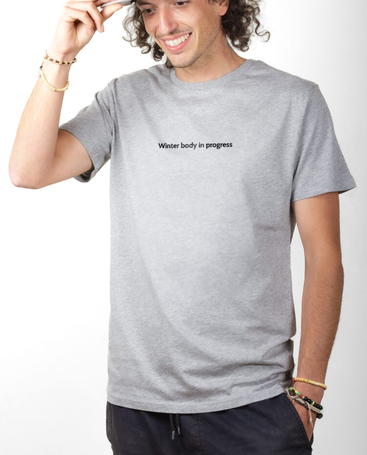 WINTER BODY IN PROGRESS T shirt Homme Gris TSHG170