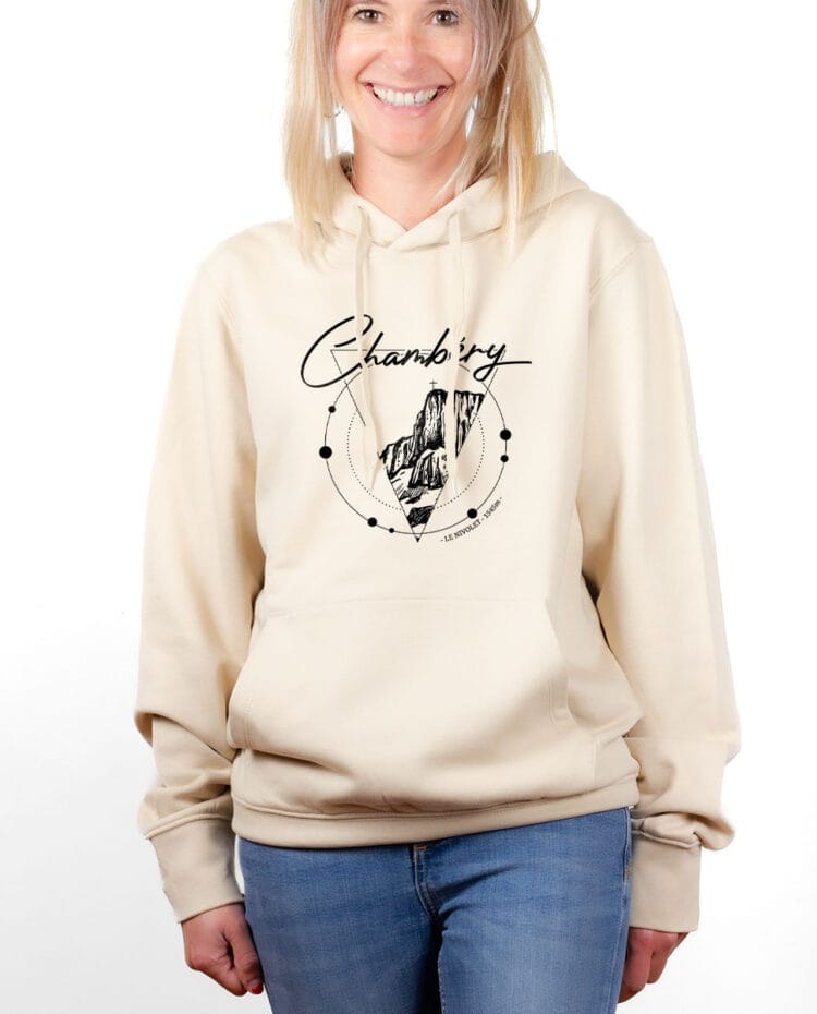 hoodie Sweat capuche Femme naturel SWFNAT CHAMBERY CROIX DU NIVOLET