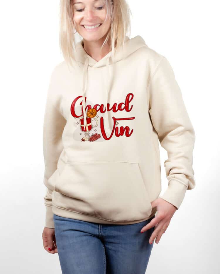 hoodie Sweat capuche Femme naturel SWFNAT CHAUD VIN