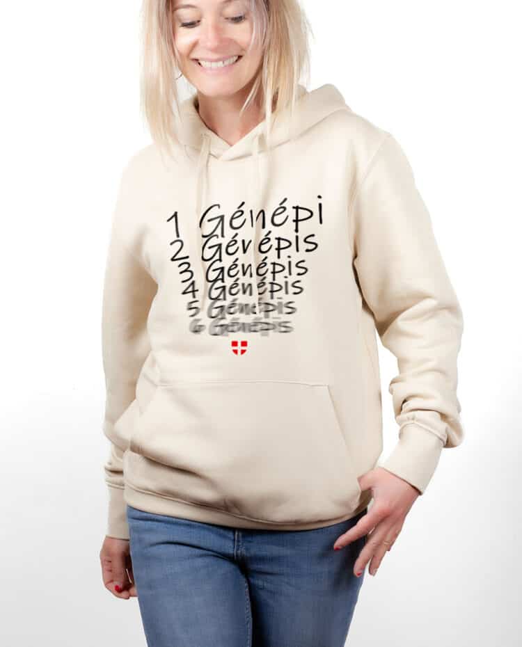 hoodie Sweat capuche Femme naturel SWFNAT UN GENEPI DEUX GENEPIS