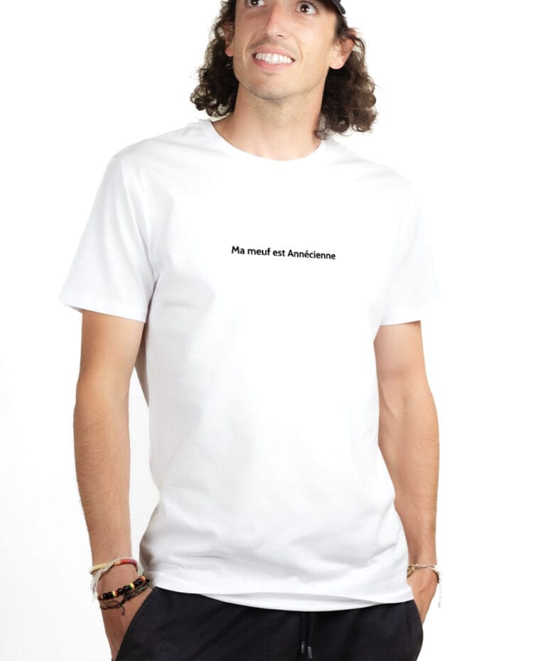 Ma meuf est Annecienne T shirt Homme Blanc TSHB214