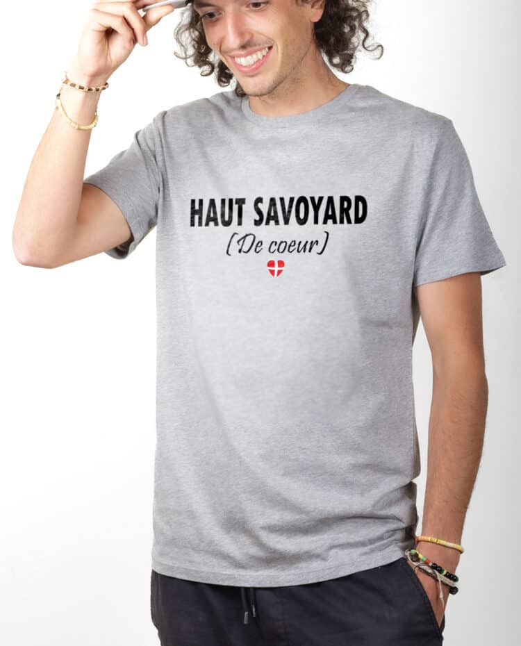 Haut savoyard de coeur T shirt Homme Gris TSHG228