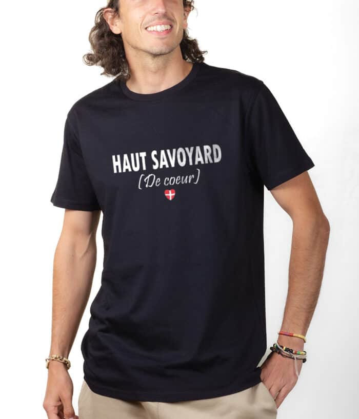 Haut savoyard de coeur T shirt Homme Noir TSHN228