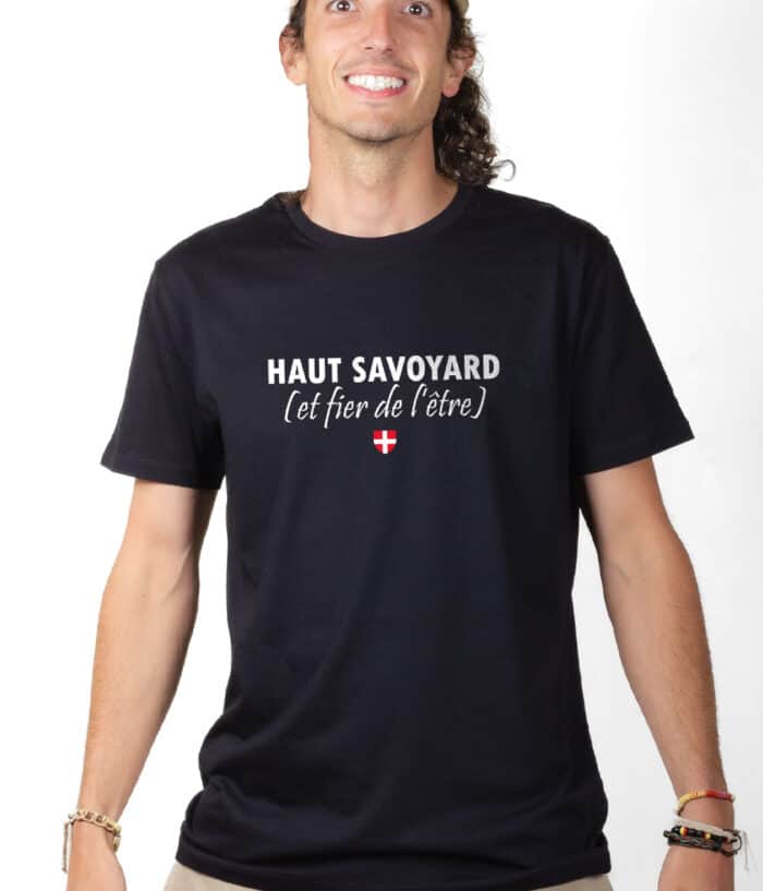 Haut savoyard et fier T shirt Homme Noir TSHN229