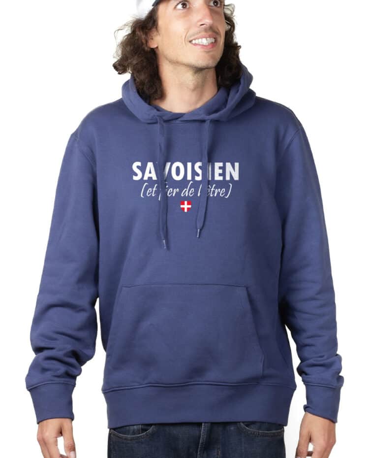 Savoisien et fier Hoodie Sweat capuche homme Bleu SWHBLE232