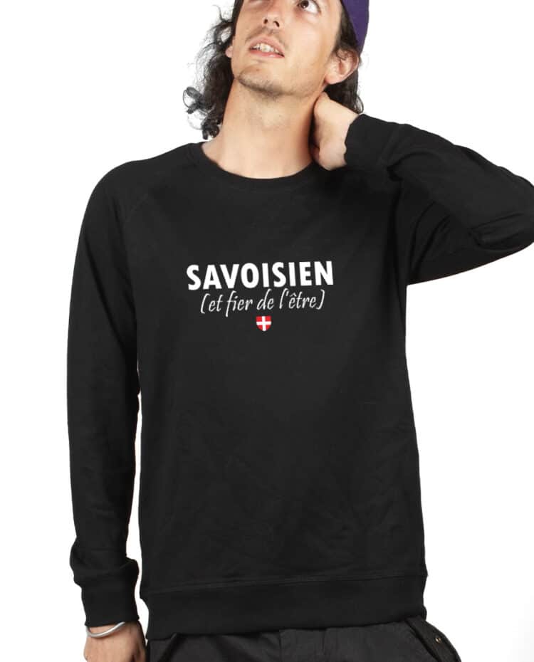 Savoisien et fier Sweatshirt Pull Homme Noir PUHNOI232