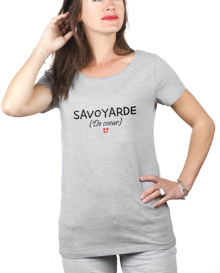 Savoyarde de coeur T shirt Femme Gris TSFG236