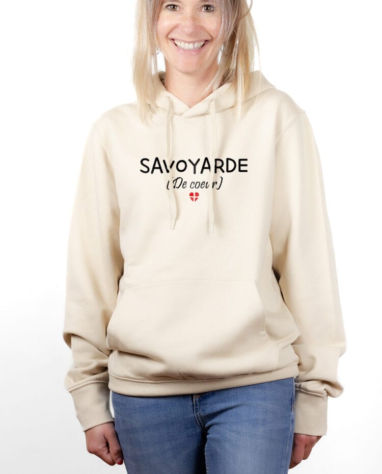 Savoyarde de coeur hoodie Sweat capuche Femme naturel SWFNAT236