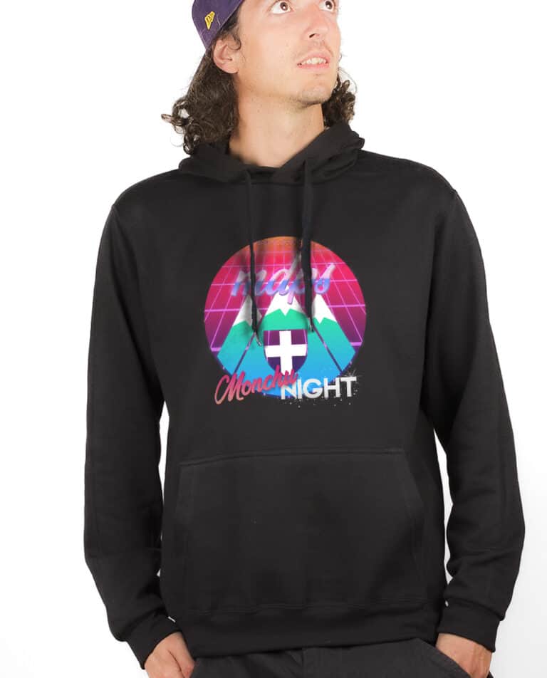 MDPS Monchu Night premiere edition Hoodie Sweat capuche Homme Noir SWHNOI238