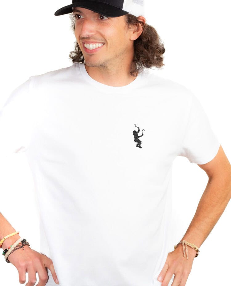 Cascade de glace picto T shirt Homme Blanc TSHB322