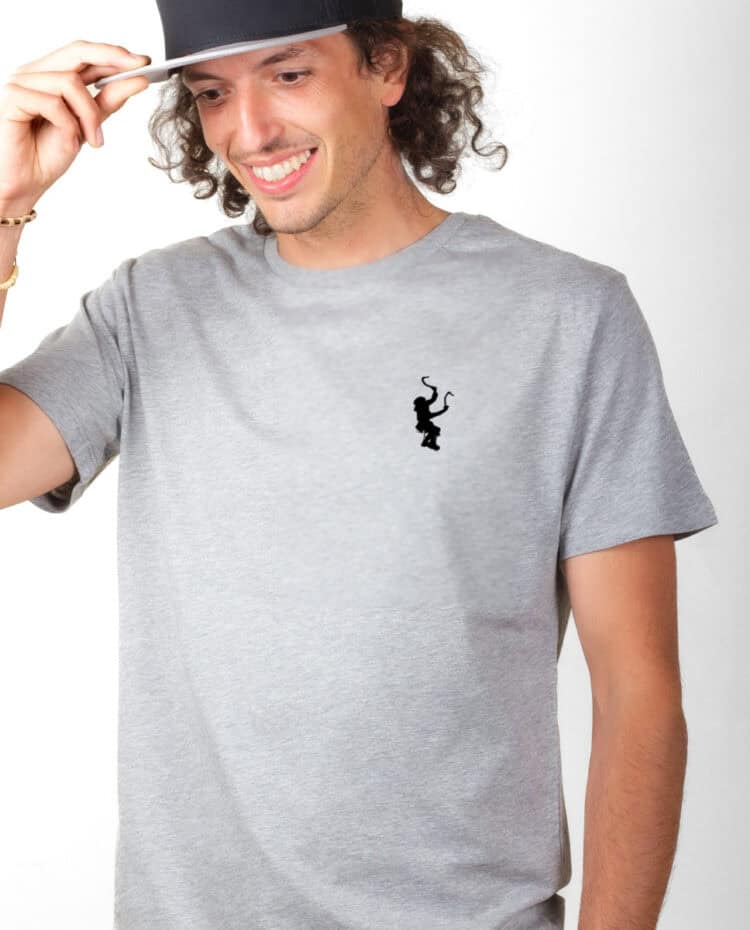 Cascade de glace picto T shirt Homme Gris TSHG322