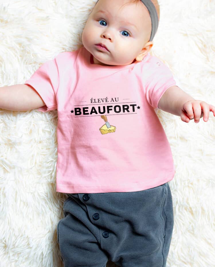 Eleve au Beaufort T shirt bebe rose garcon TSBRO270