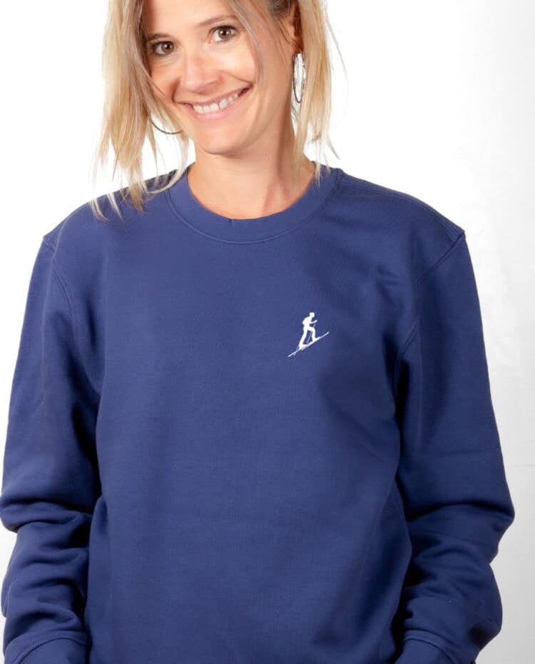 Ski de randonnee picto Pull Femme Bleu PUFBLE327
