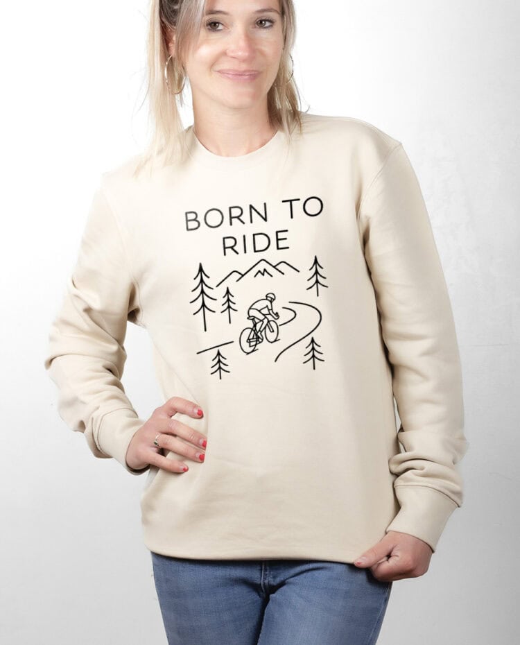 Born to ride Cycliste Pull Femme NATUREL PUFNAT382
