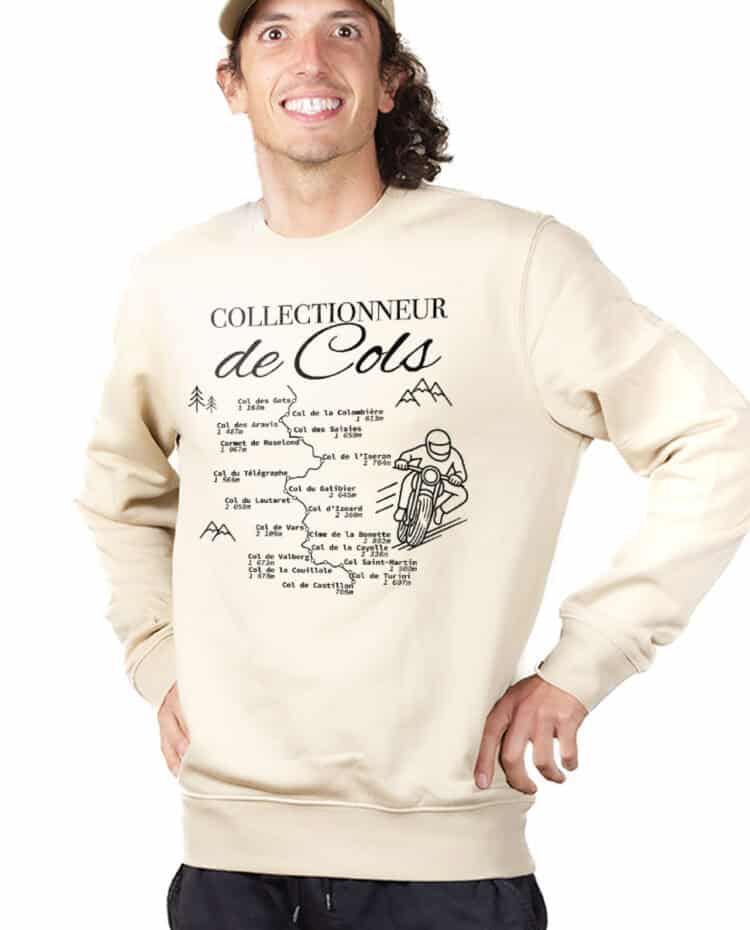 Collectionneur de cols Motard Sweatshirt Pull Homme Naturel PUHNAT389