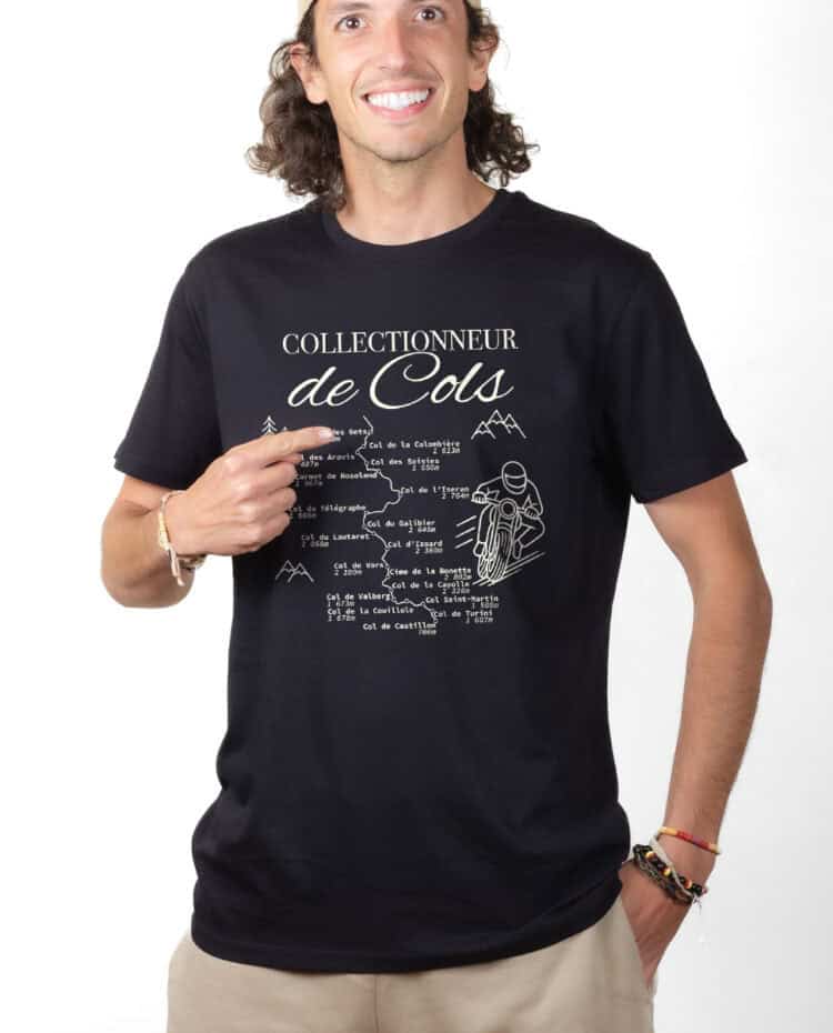 Collectionneur de cols Motard T shirt Homme Noir TSHN389