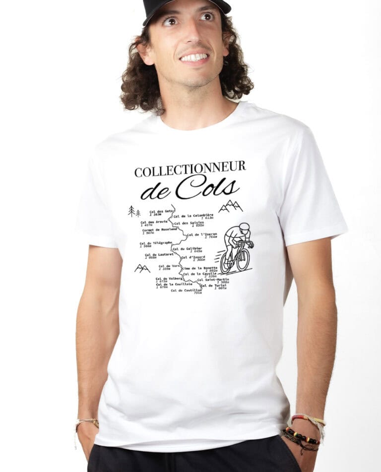 Collectionneur de cols cycliste T shirt Homme Blanc TSHB390