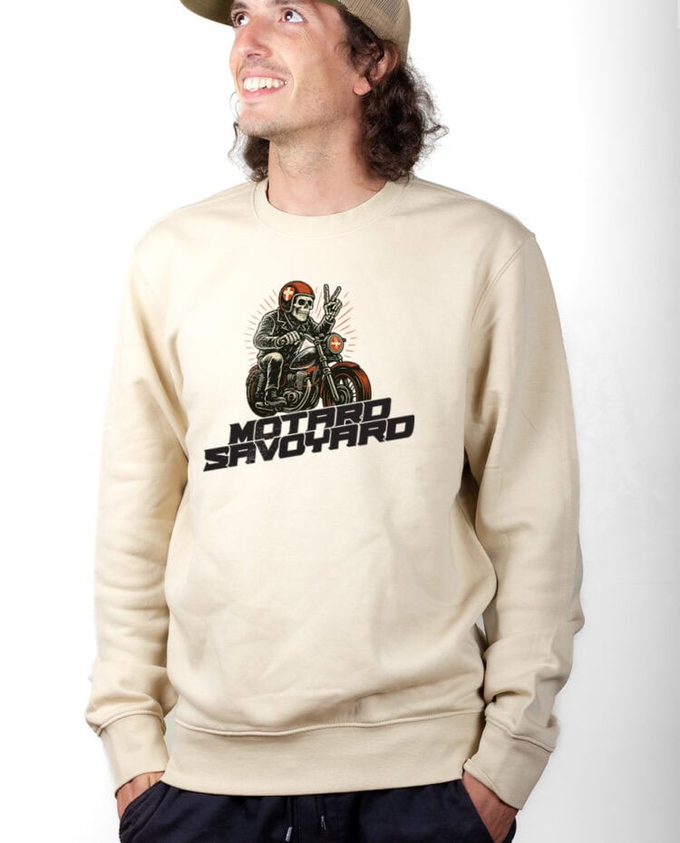 Motard Savoyard Sweatshirt Pull Homme Naturel PUHNAT259