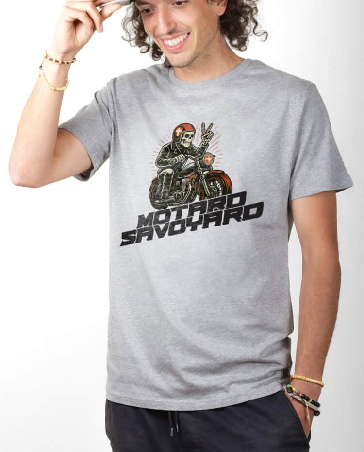 Motard Savoyard T shirt Homme Gris TSHG259