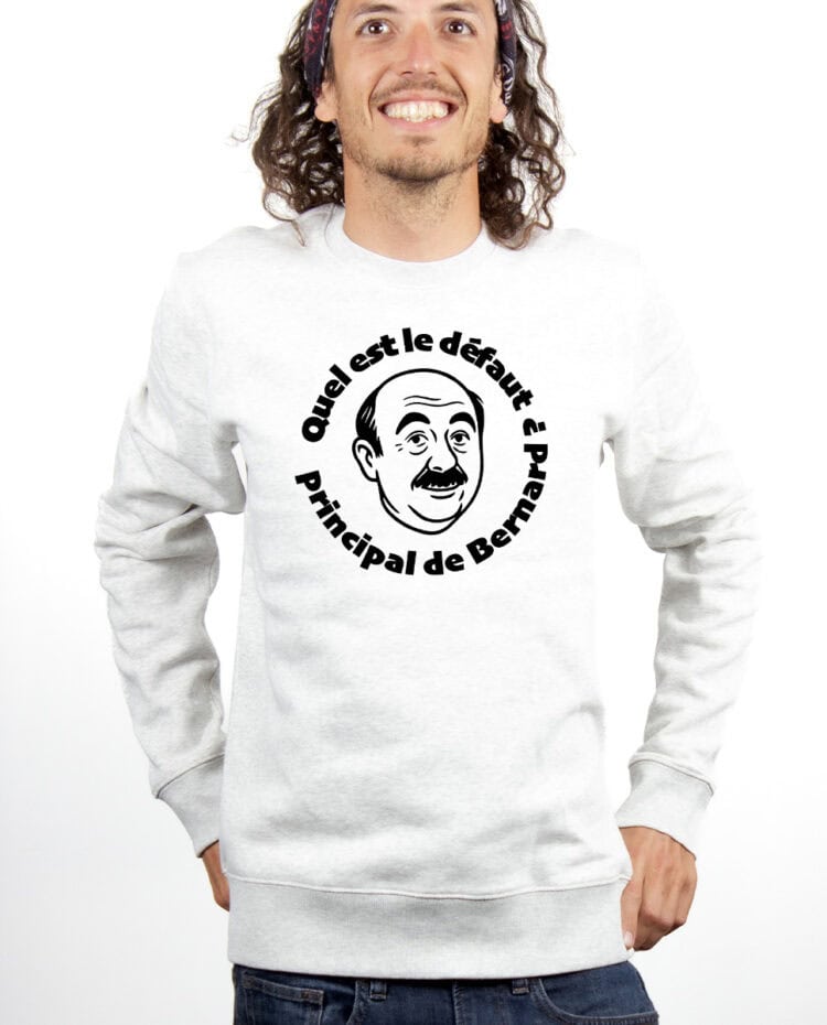 Quel est le defaut principal de Bernard Sweatshirt Pull Homme Blanc PUHBLA355