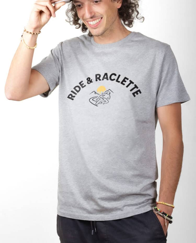Ride Raclette Motard T shirt Homme Gris TSHG375