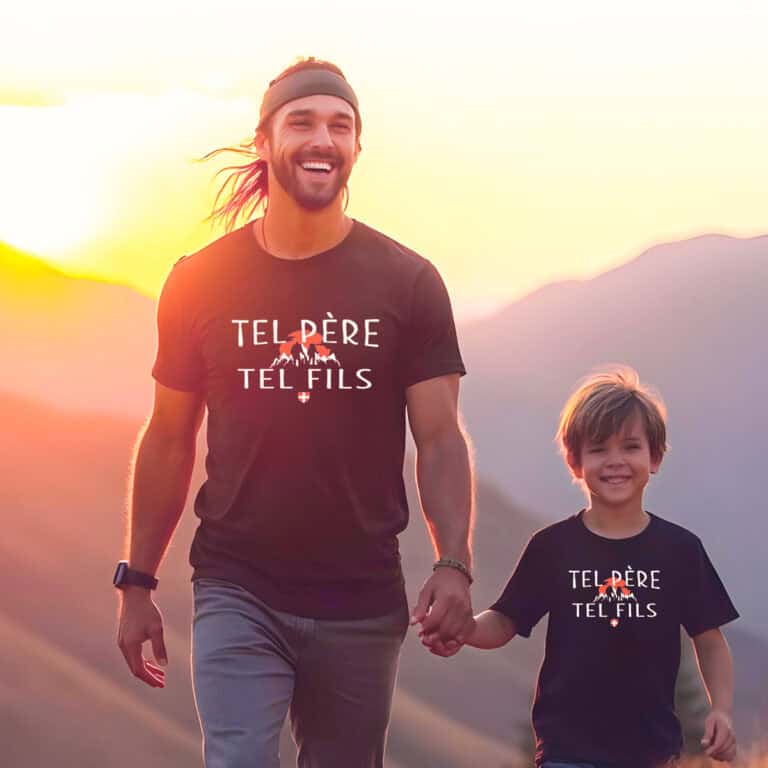 Tel pere tel fils t shirt noir 1x1 1