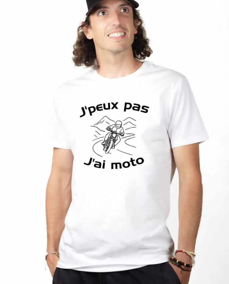 Jpeux pas jai moto T shirt Homme Blanc TSHB396