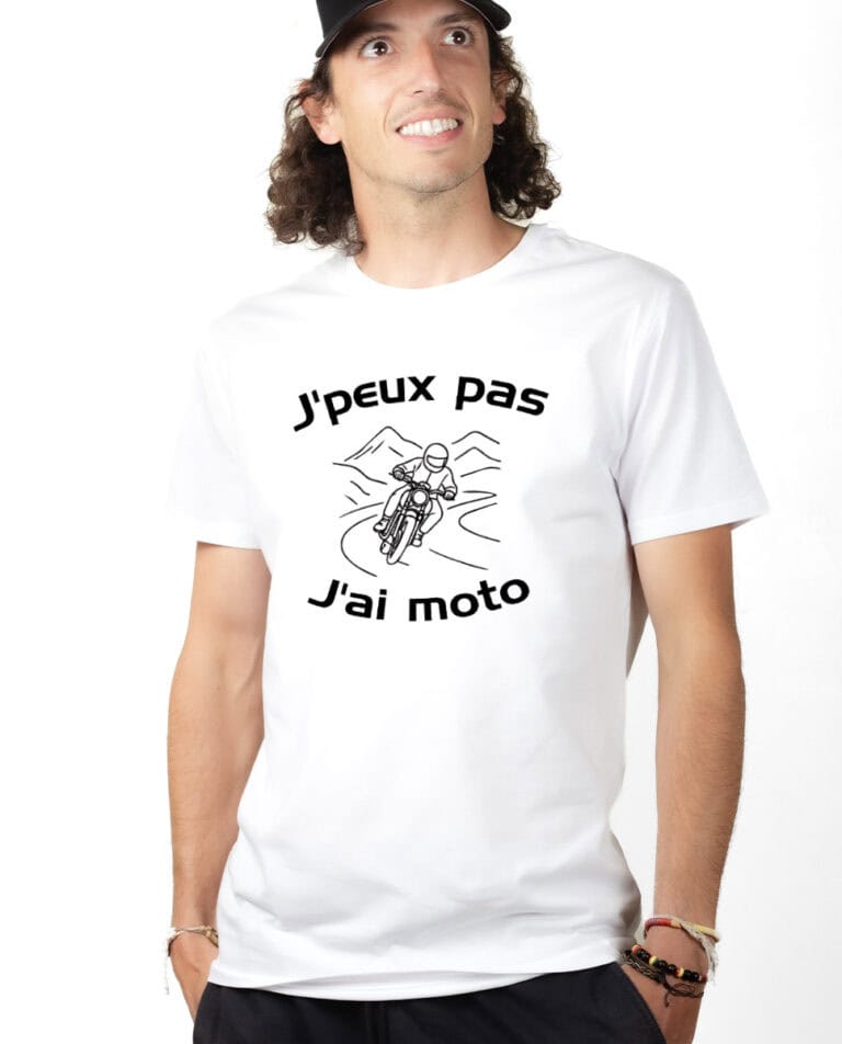 Jpeux pas jai moto T shirt Homme Blanc TSHB396