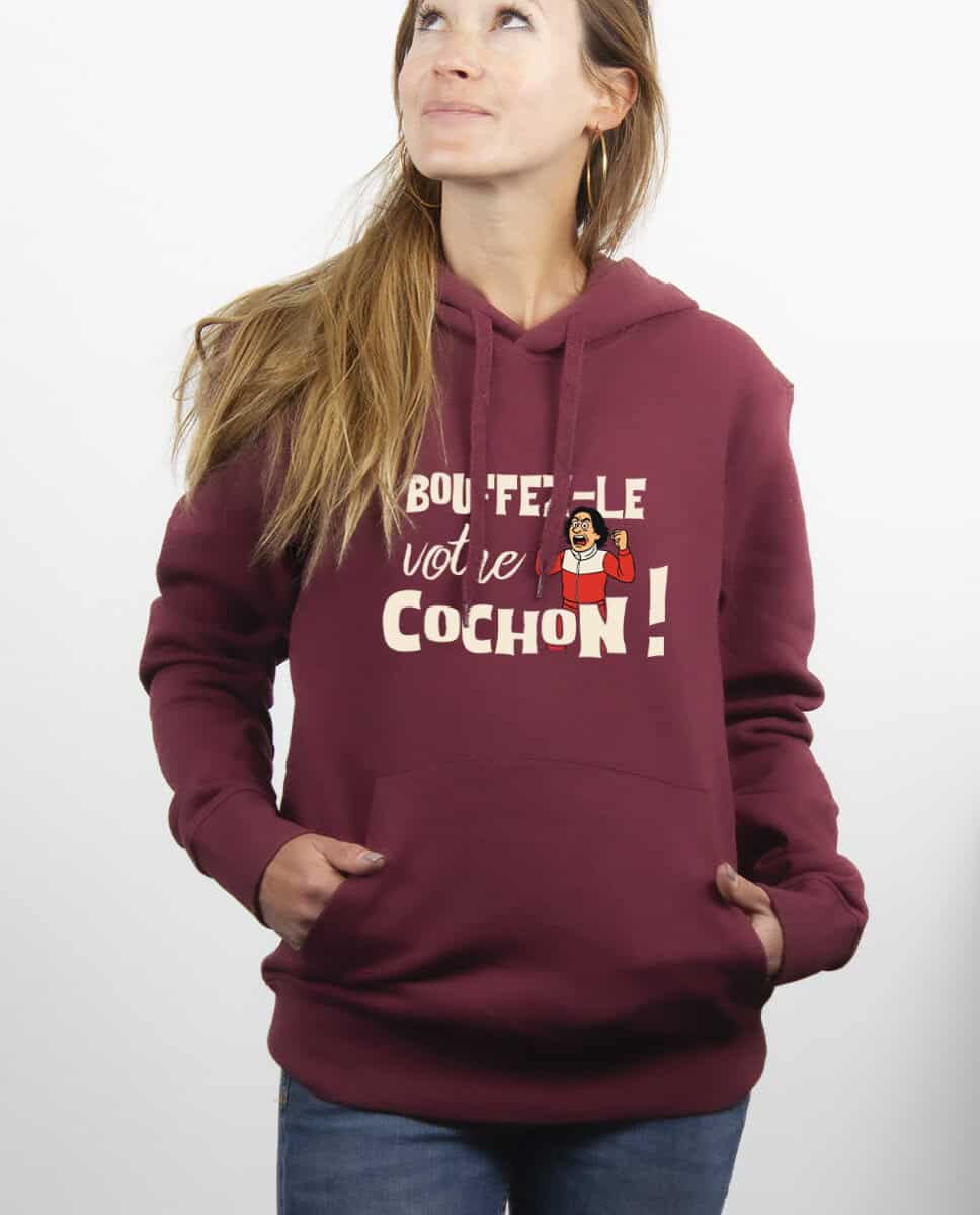 les bronzes font du ski Bouffez le votre cochon Sweat Femme Bordeau SWFBOR421