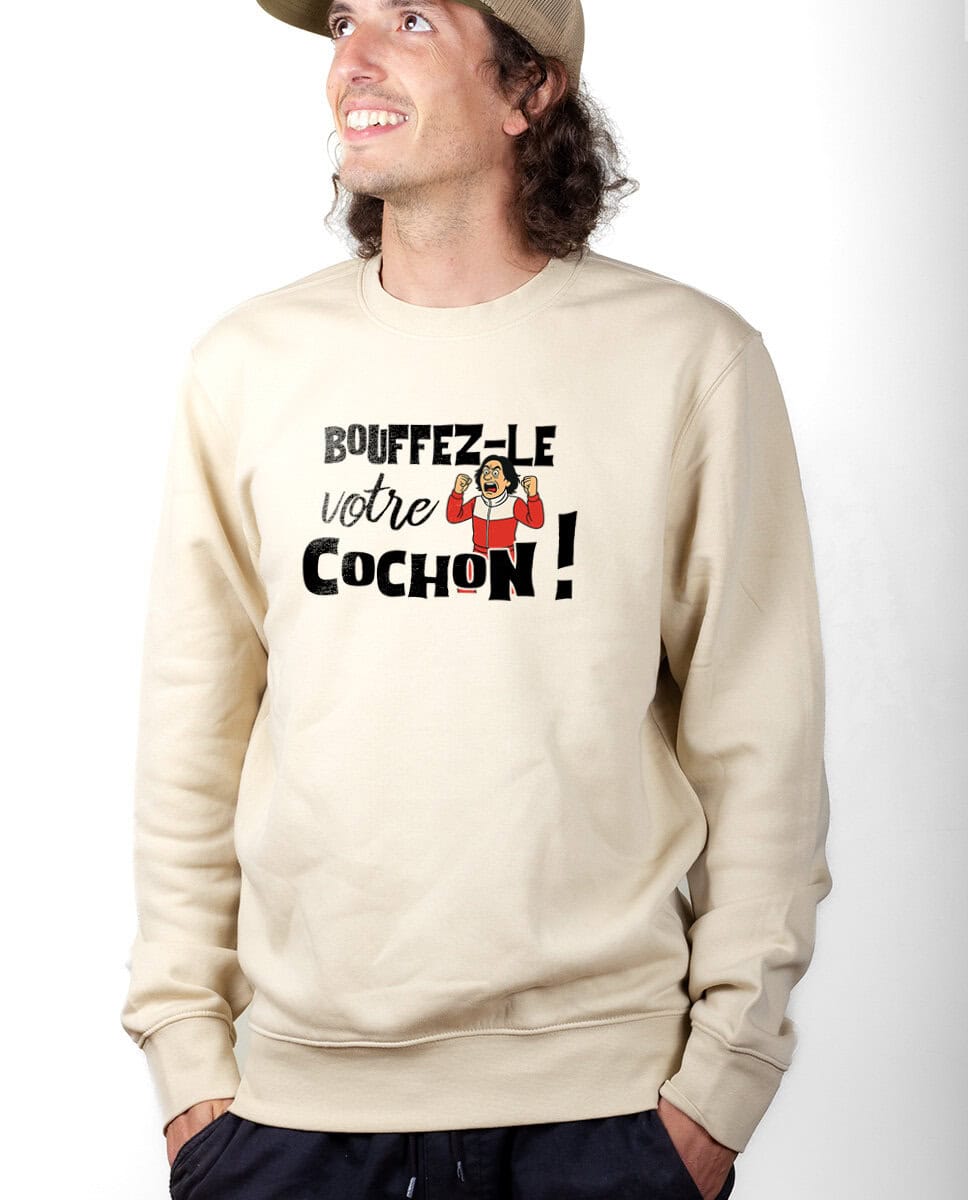 les bronzes font du ski Bouffez le votre cochon Sweatshirt Pull Homme Naturel PUHNAT421