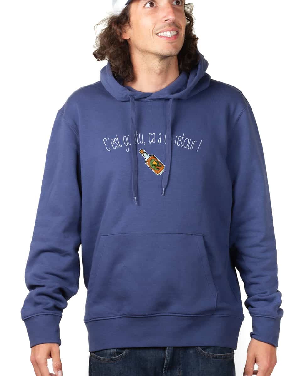 les bronzes font du ski Cest goutu ca a du retour Hoodie Sweat capuche homme Bleu SWHBLE423